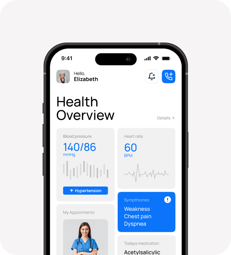 Mobile app for patients